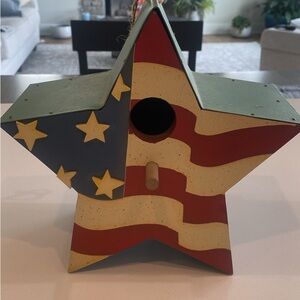 Star-Shaped Patriotic Birdhouse